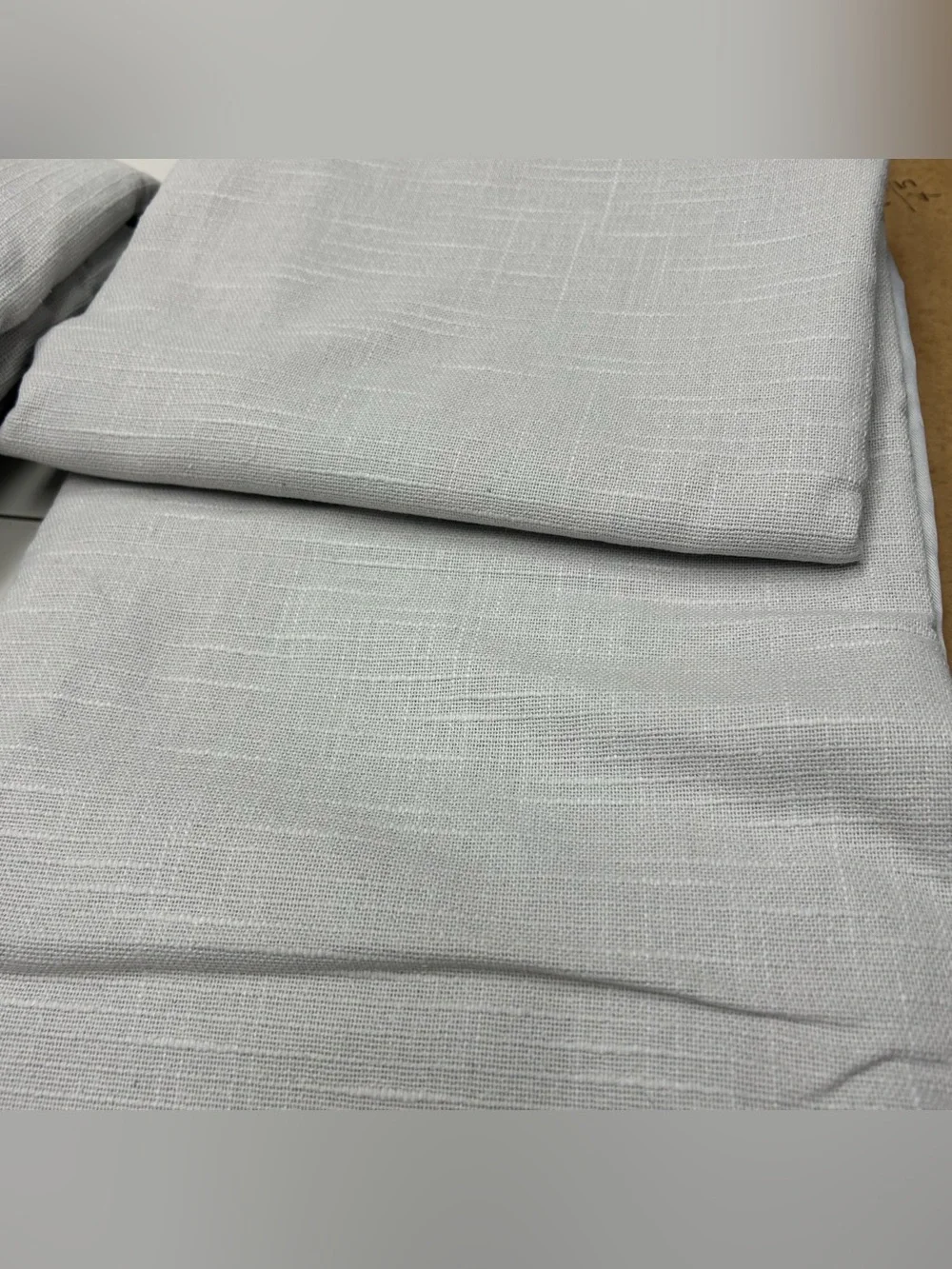 NWT QUINCE Set Of 2 48x84 Cotton Slub Room Darkening Curtains Cloud 9703